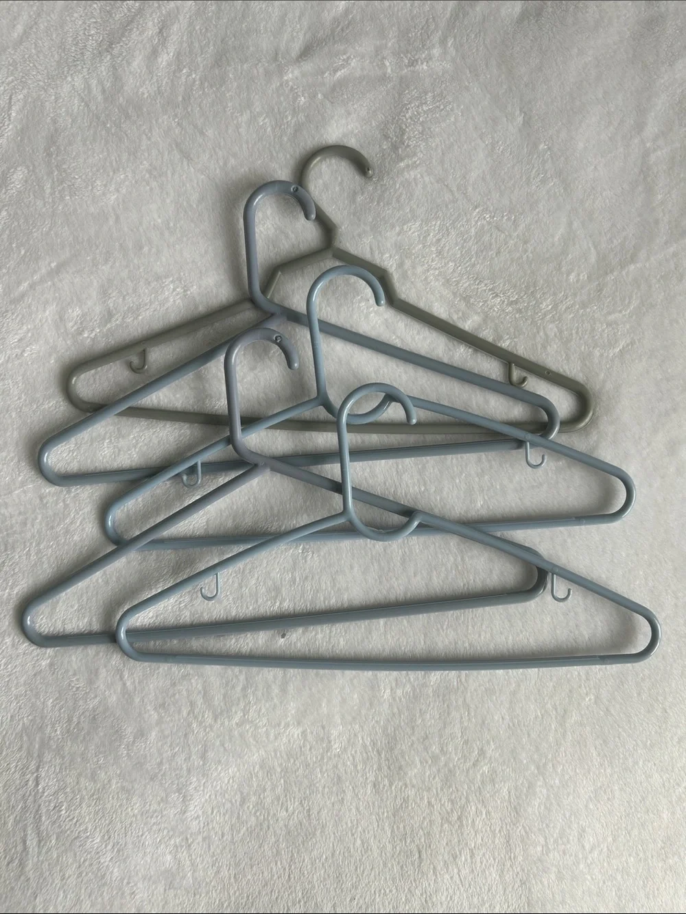 Pale Blue and Light Gray Clothing Hangers -Set of 5